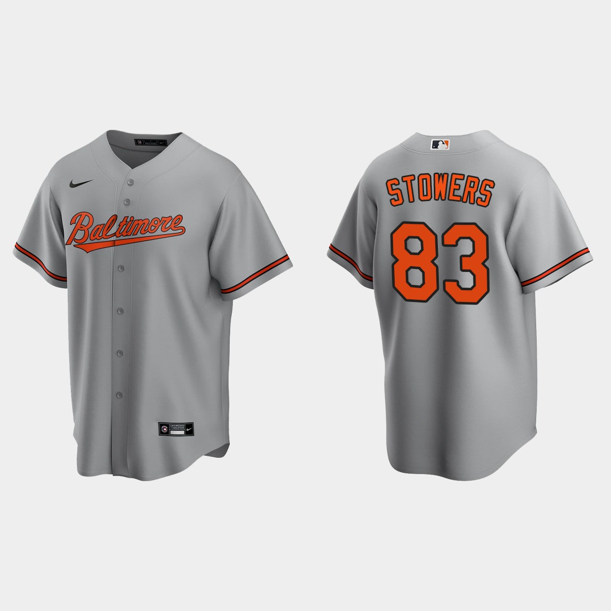 Baltimore Orioles Kyle Stowers Road Jersey - Gray