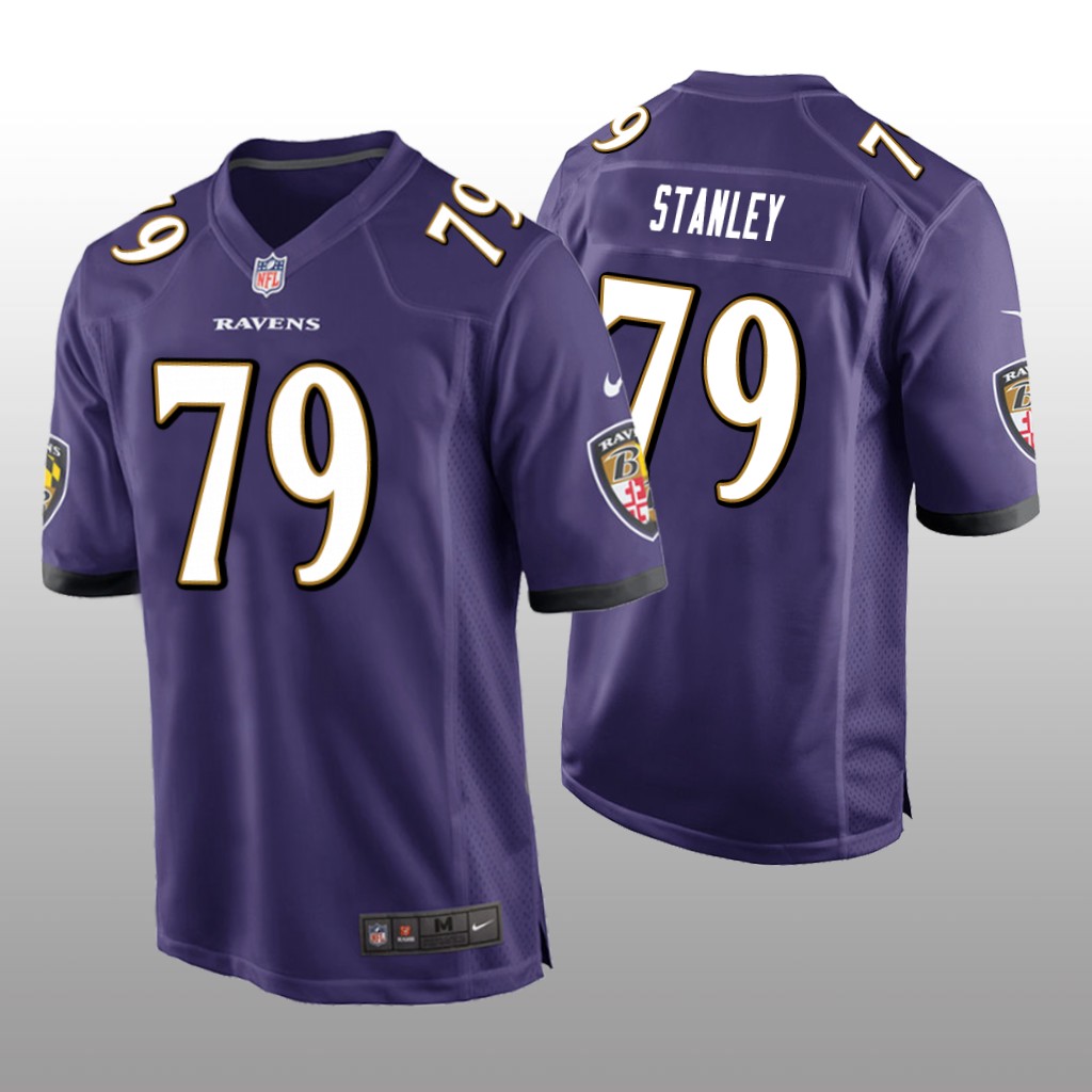Baltimore Ravens #79 Purple Men’s Ronnie Stanley Game Jersey