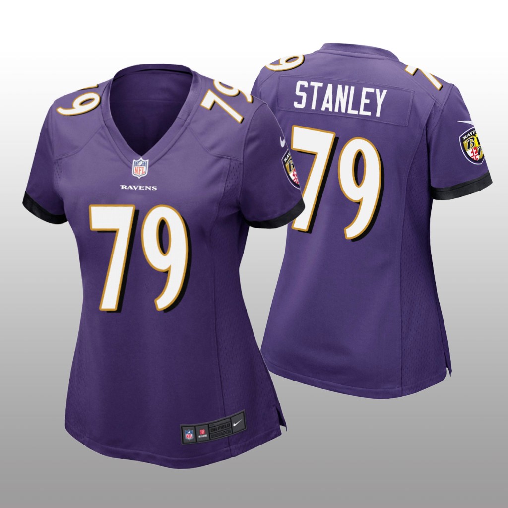 Baltimore Ravens #79 Purple Ronnie Stanley Game Jersey – Women