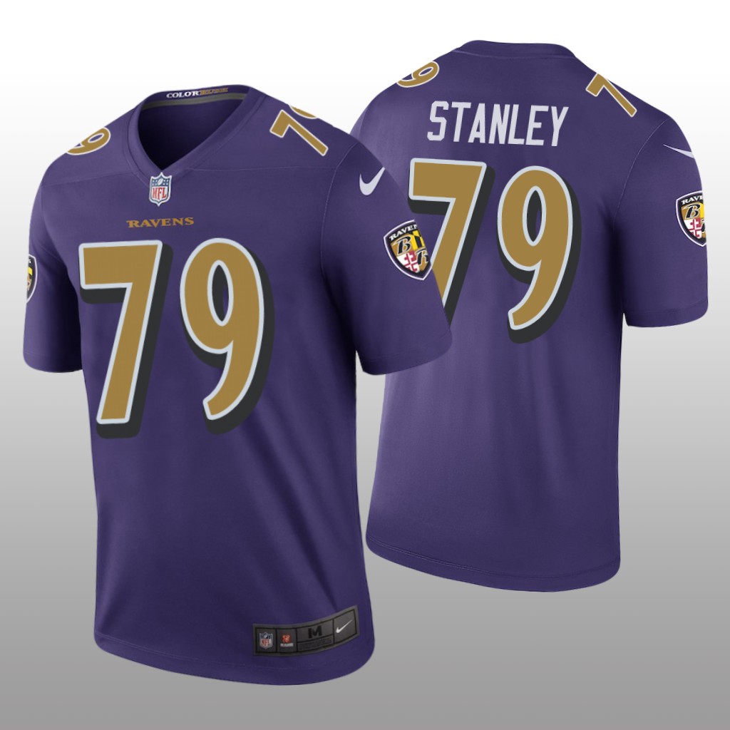 Baltimore Ravens #79 Ronnie Stanley Purple legend color rush Jersey – Men’s
