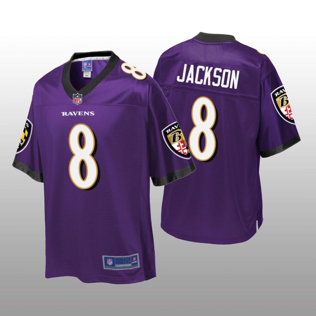 Baltimore Ravens #8 Purple Lamar Jackson Pro Line Jersey - Youth