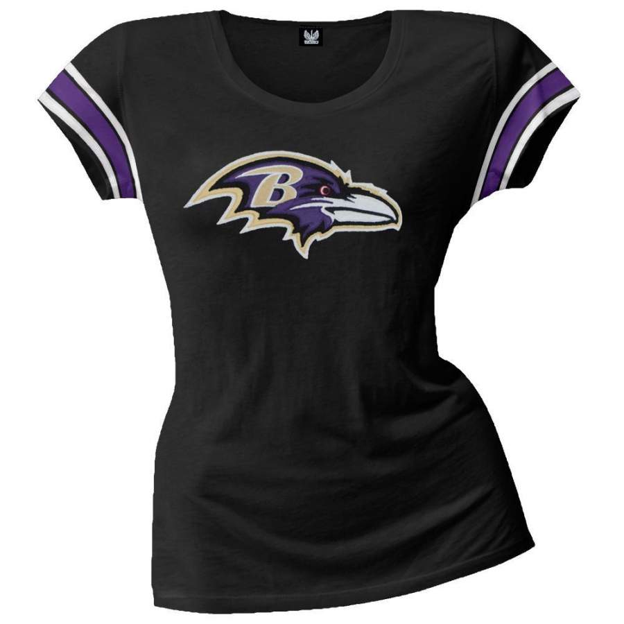 Baltimore Ravens – Off-Campus Juniors Premium Scoop T-Shirt
