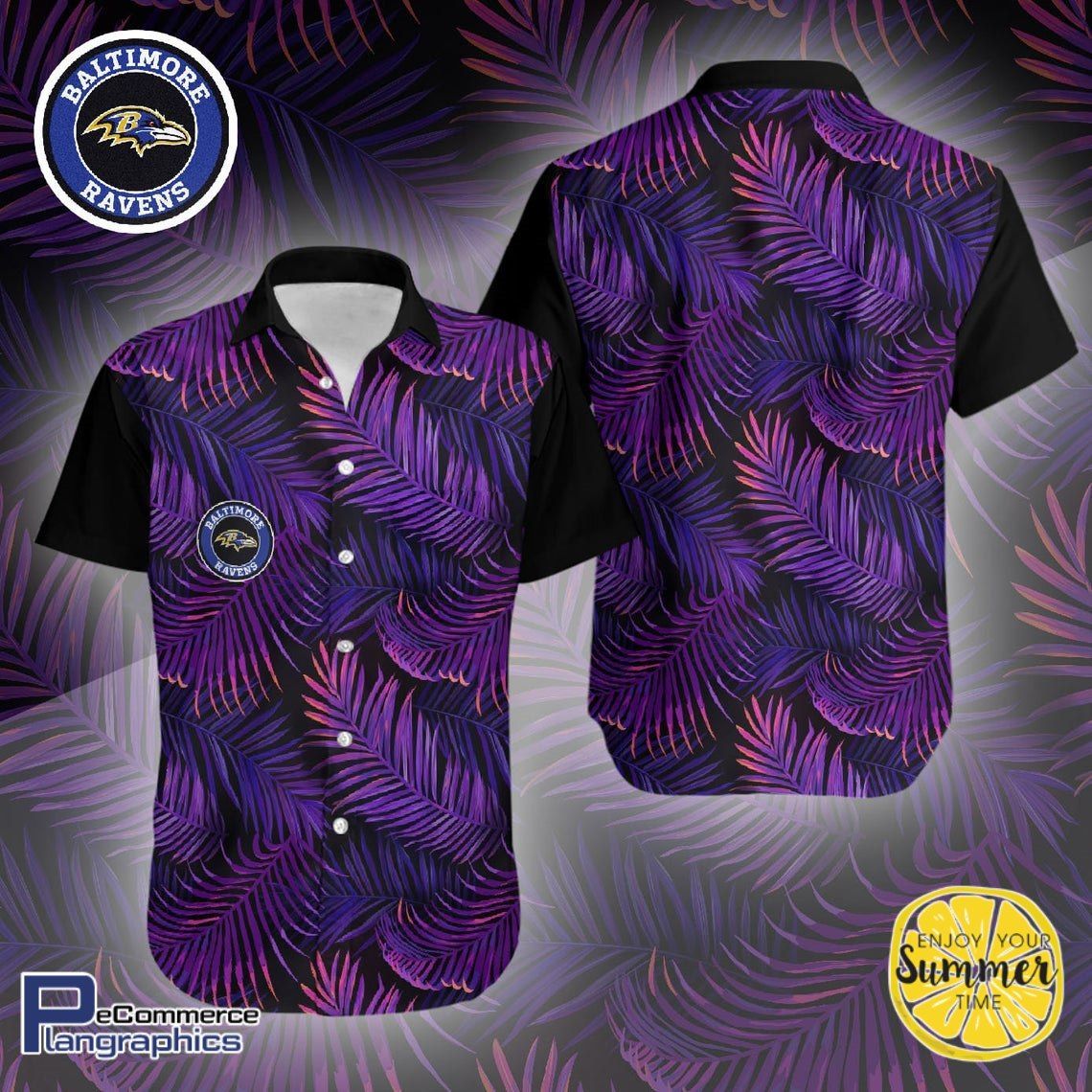 Baltimore Ravens Aloha Shirt Hawaiian Aloha Shirt Hawaiian Beach Shirt