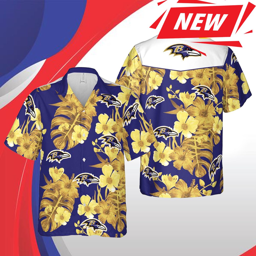 Baltimore Ravens Baltimore Floral Football Hawaiian Shirt