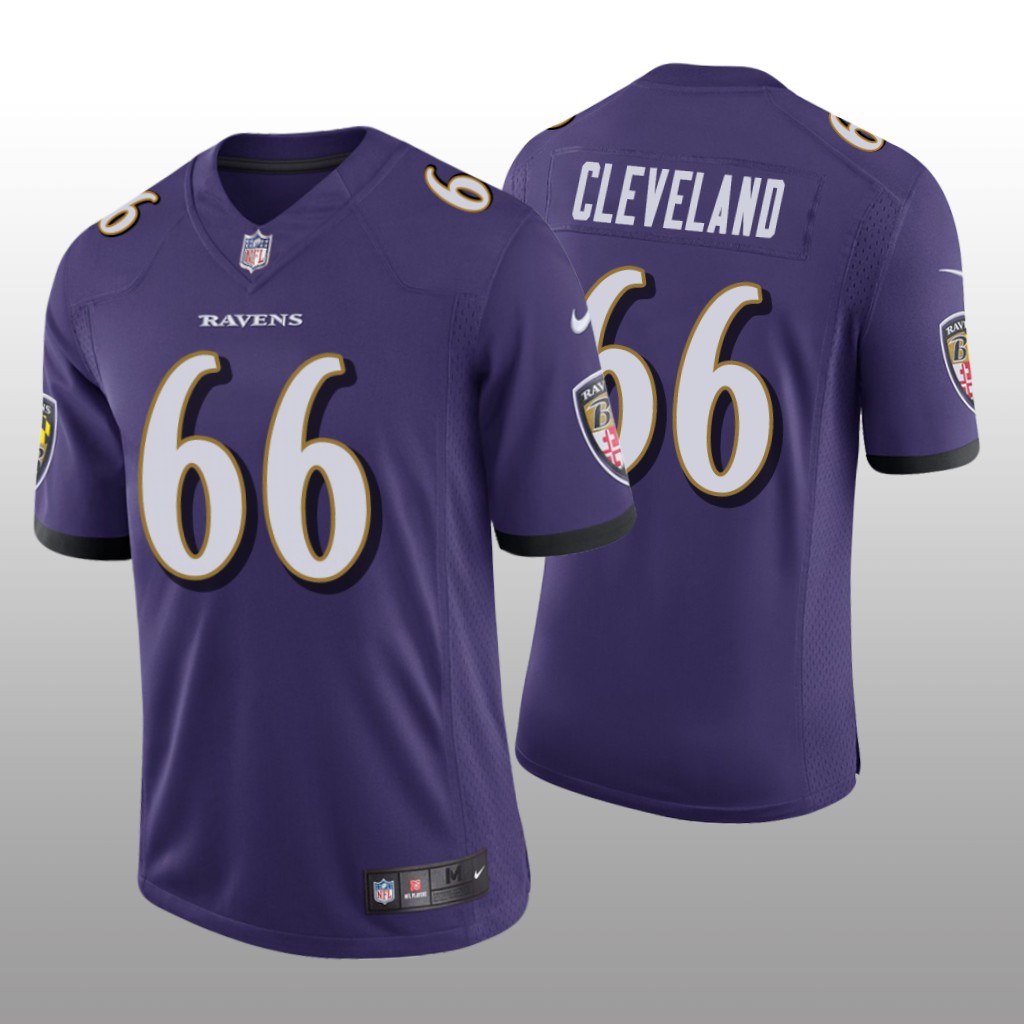 Baltimore Ravens Ben Cleveland Purple Jersey Vapor Limited - Men's