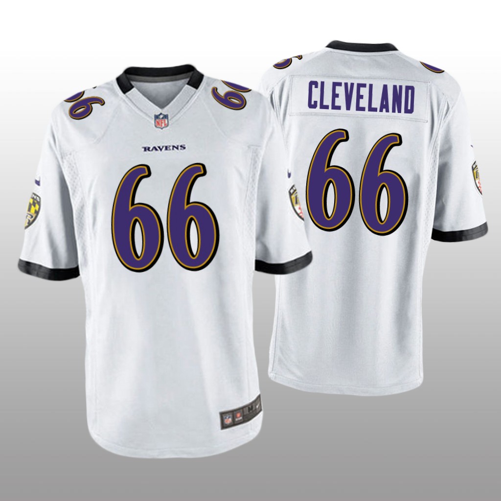 Baltimore Ravens Ben Cleveland White Jersey Game - Men's