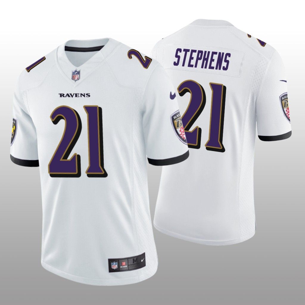 Baltimore Ravens Brandon Stephens White Jersey Vapor Limited - Men's
