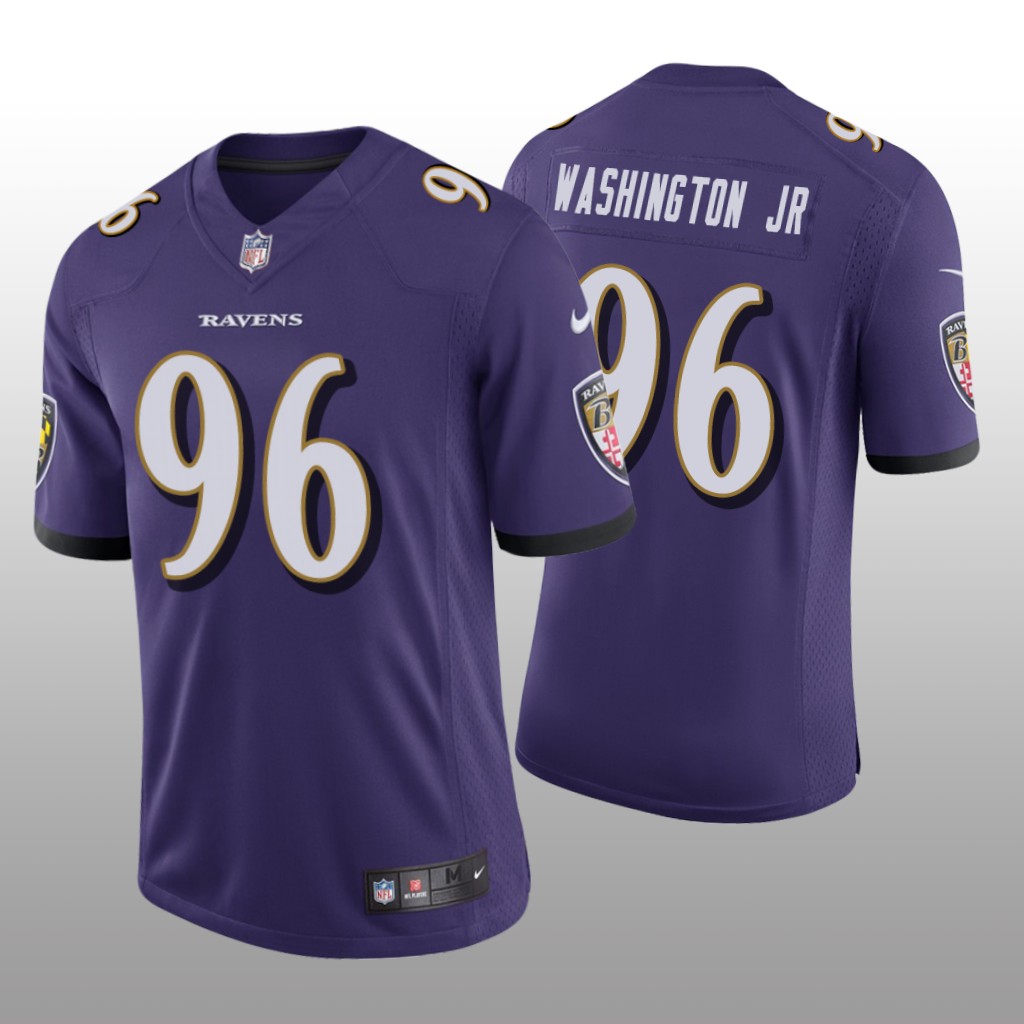 Baltimore Ravens Broderick Washington Jr. Purple Jersey Vapor Limited - Men's