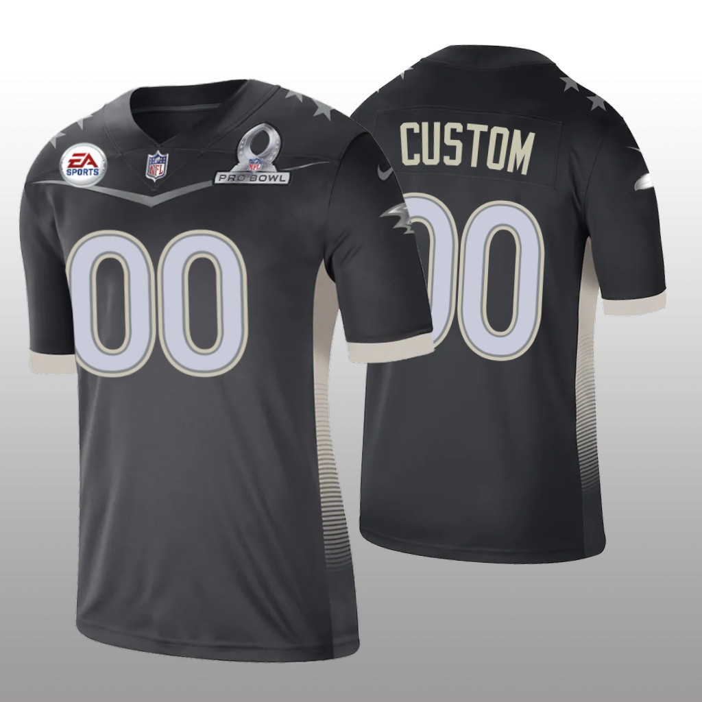 Baltimore Ravens Custom Anthracite Jersey 2021 AFC Pro Bowl Game - Men's