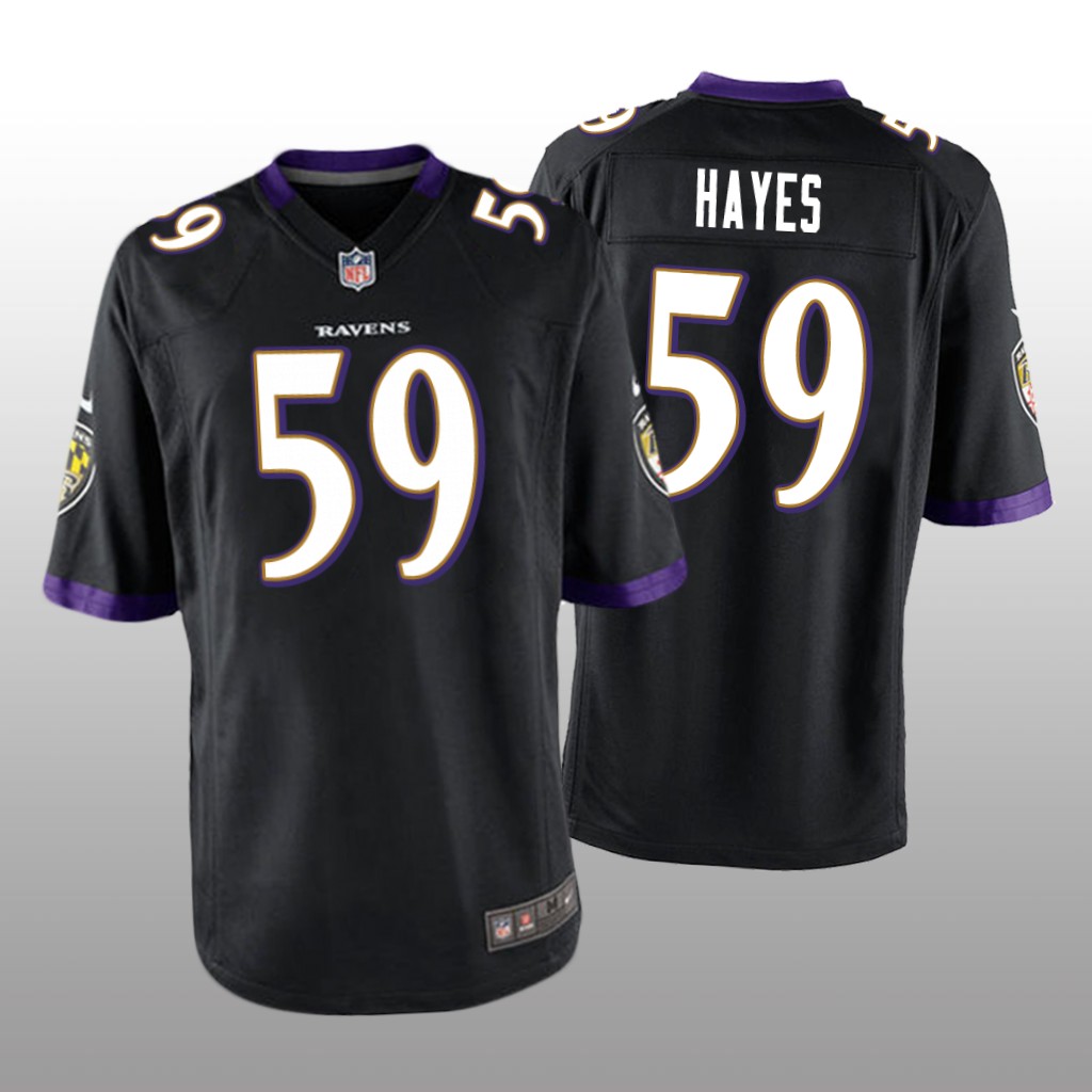 Baltimore Ravens Daelin Hayes Black Jersey Game - Men's