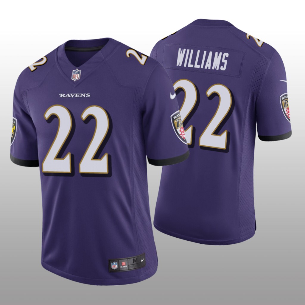 Baltimore Ravens Damarion Williams Purple Jersey Vapor Limited - Men's