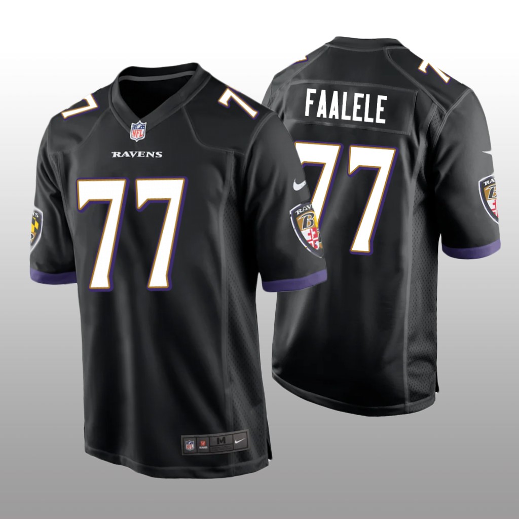 Baltimore Ravens Daniel Faalele Black Jersey Game - Men's