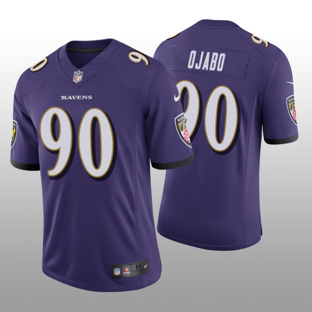 Baltimore Ravens David Ojabo Purple Jersey Vapor Limited - Men's