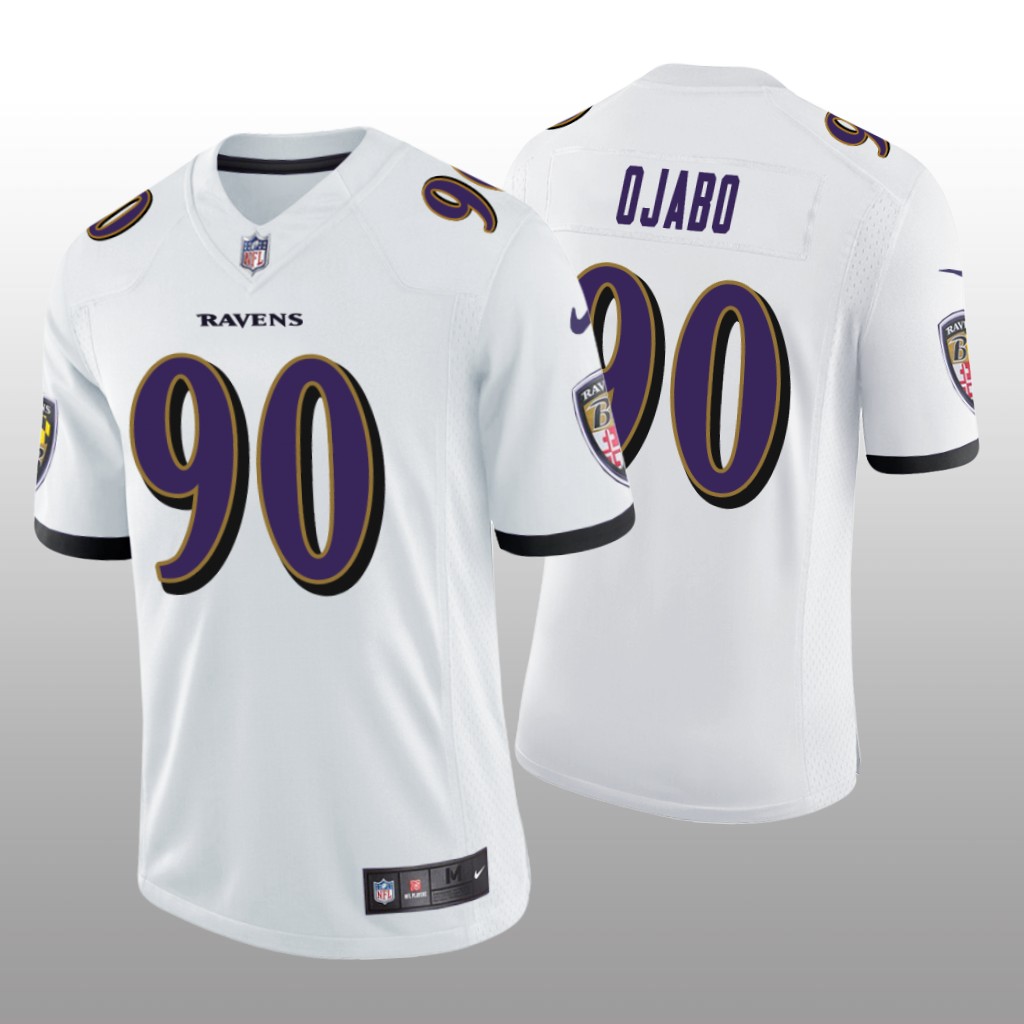Baltimore Ravens David Ojabo White Jersey Vapor Limited - Men's