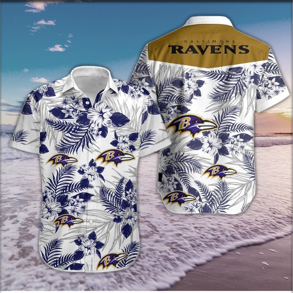 Baltimore Ravens Flower 160621 Hawaiian Shirt