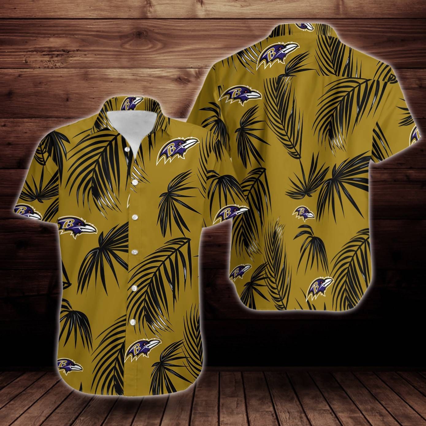 Baltimore Ravens Flower Hawaiian Aloha Shirt Hawaiian Beach