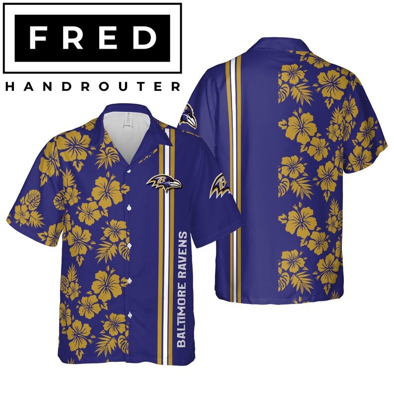 Baltimore Ravens Flower Hawaiian Shirt