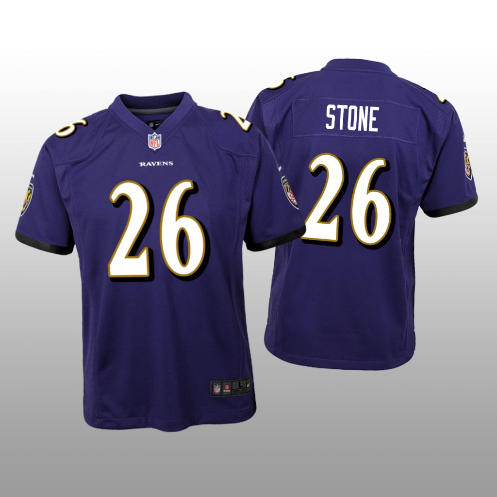 Baltimore Ravens Geno Stone Purple Jersey Game - Youth