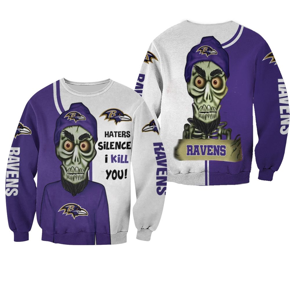 Baltimore Ravens Haters I Kill You 3D Sweater