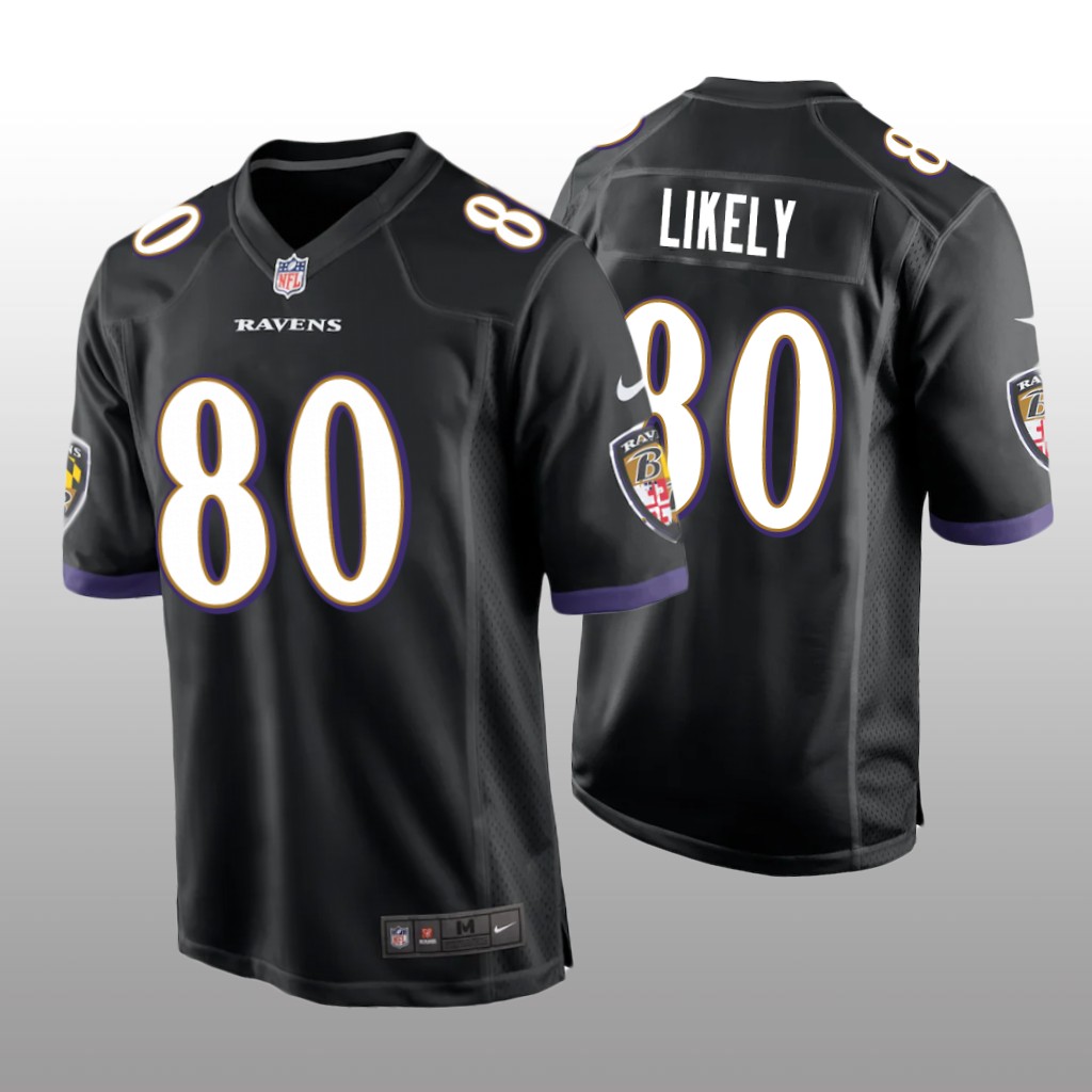 Baltimore Ravens Isaiah Likely Black Jersey Game - Men's