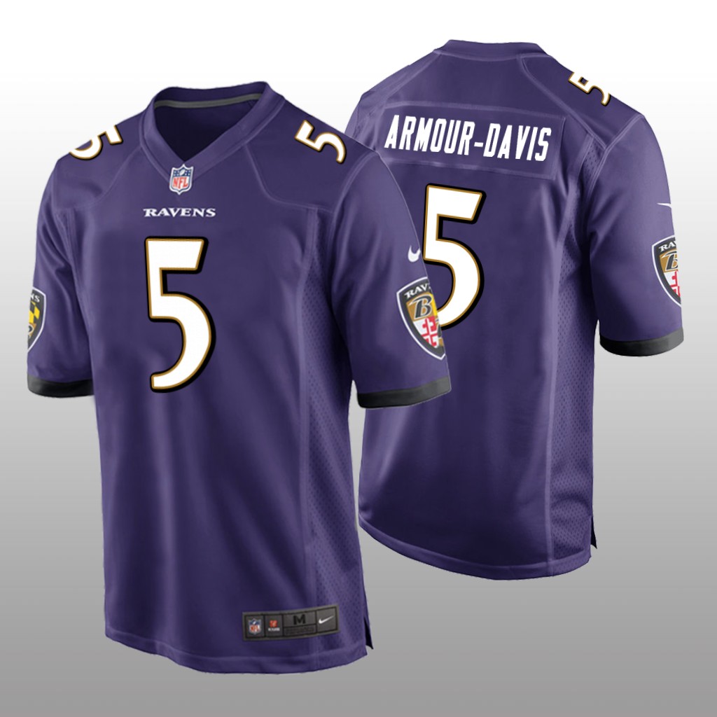 Baltimore Ravens Jalyn Armour-Davis Purple Jersey Game - Men's