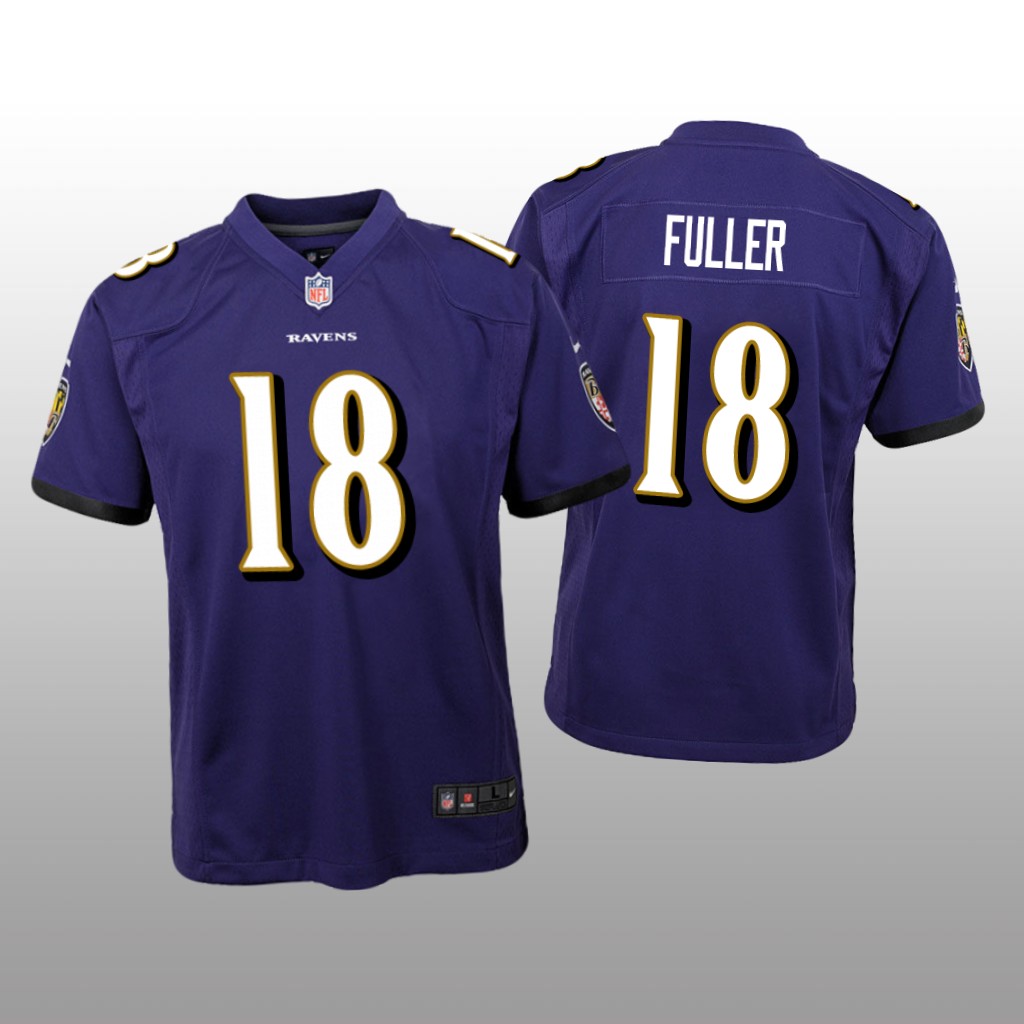 Baltimore Ravens Kyle Fuller Purple Jersey Game - Youth