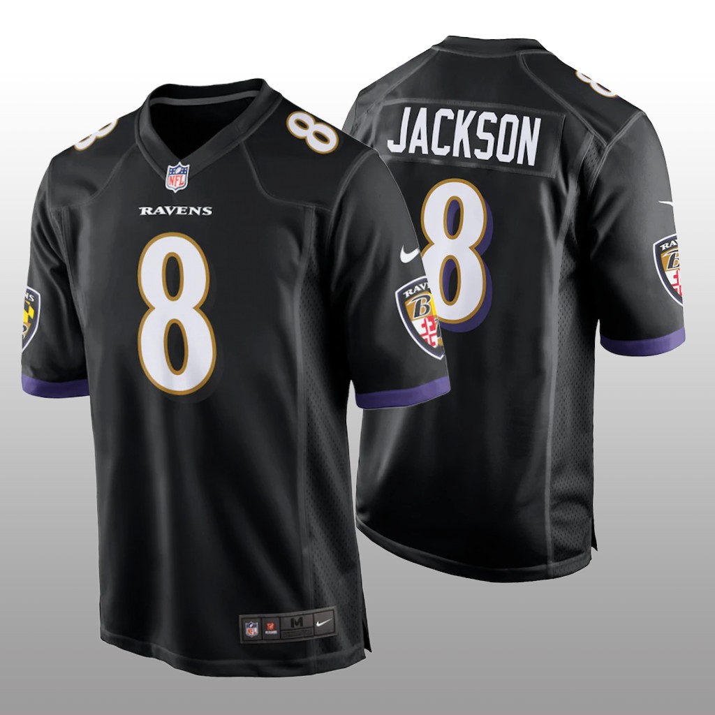 Baltimore Ravens Lamar Jackson Black Jersey Game - Men's