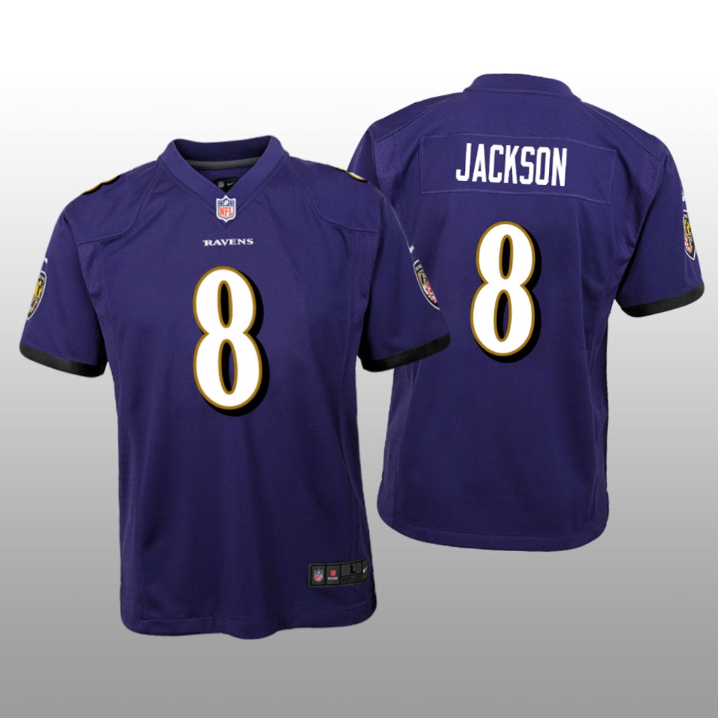 Baltimore Ravens Lamar Jackson Purple Jersey Game - Youth