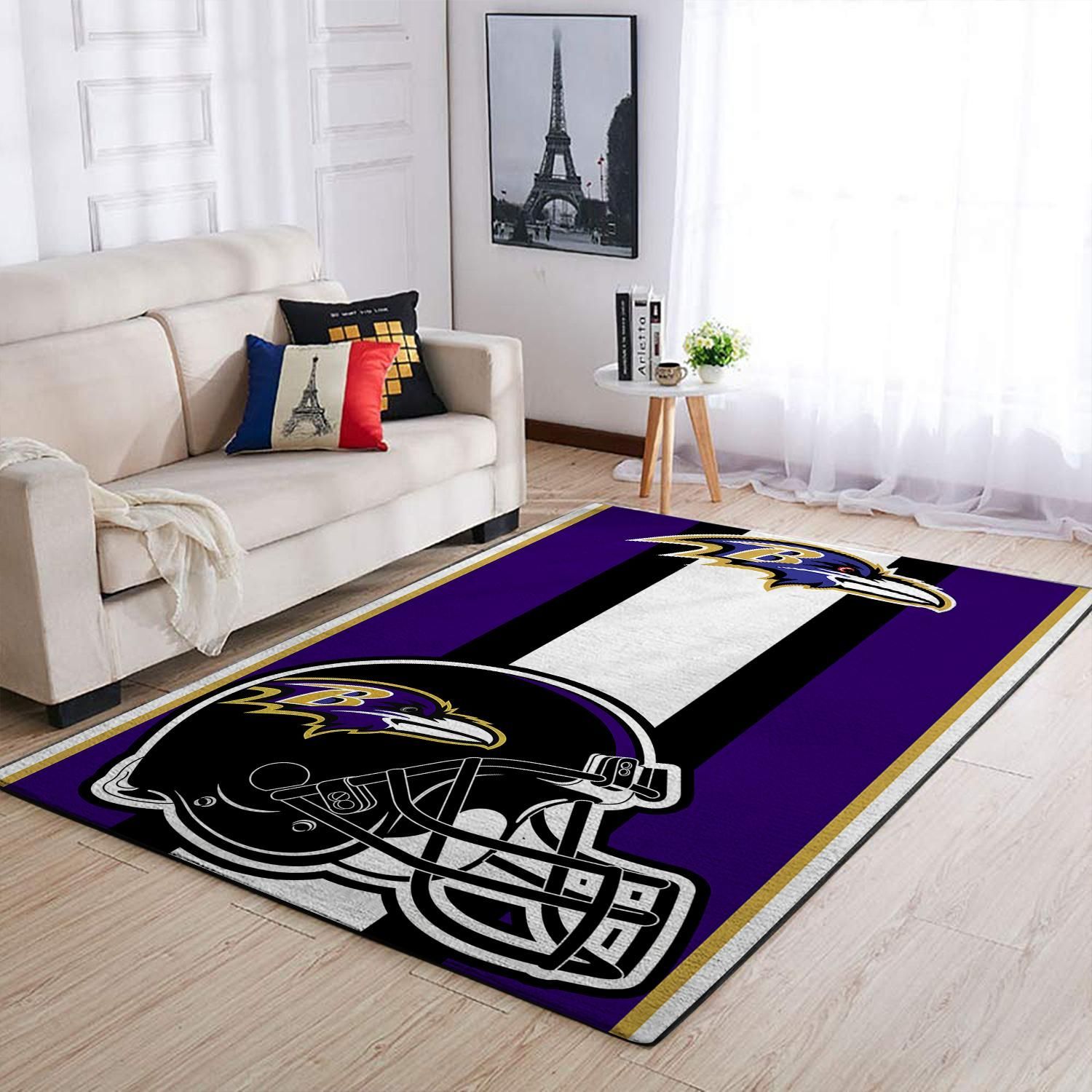 Baltimore Ravens Living Room Area Rectangle Rug