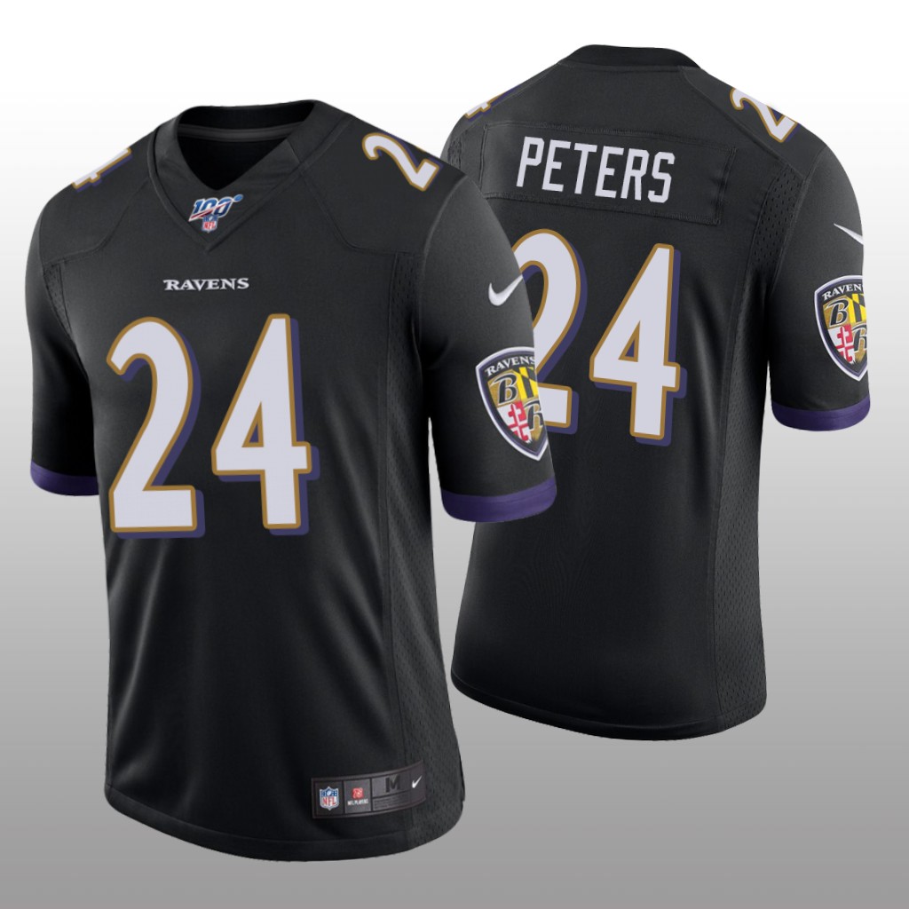 Baltimore Ravens Marcus Peters Black Limited Jersey 100th Season - Men's