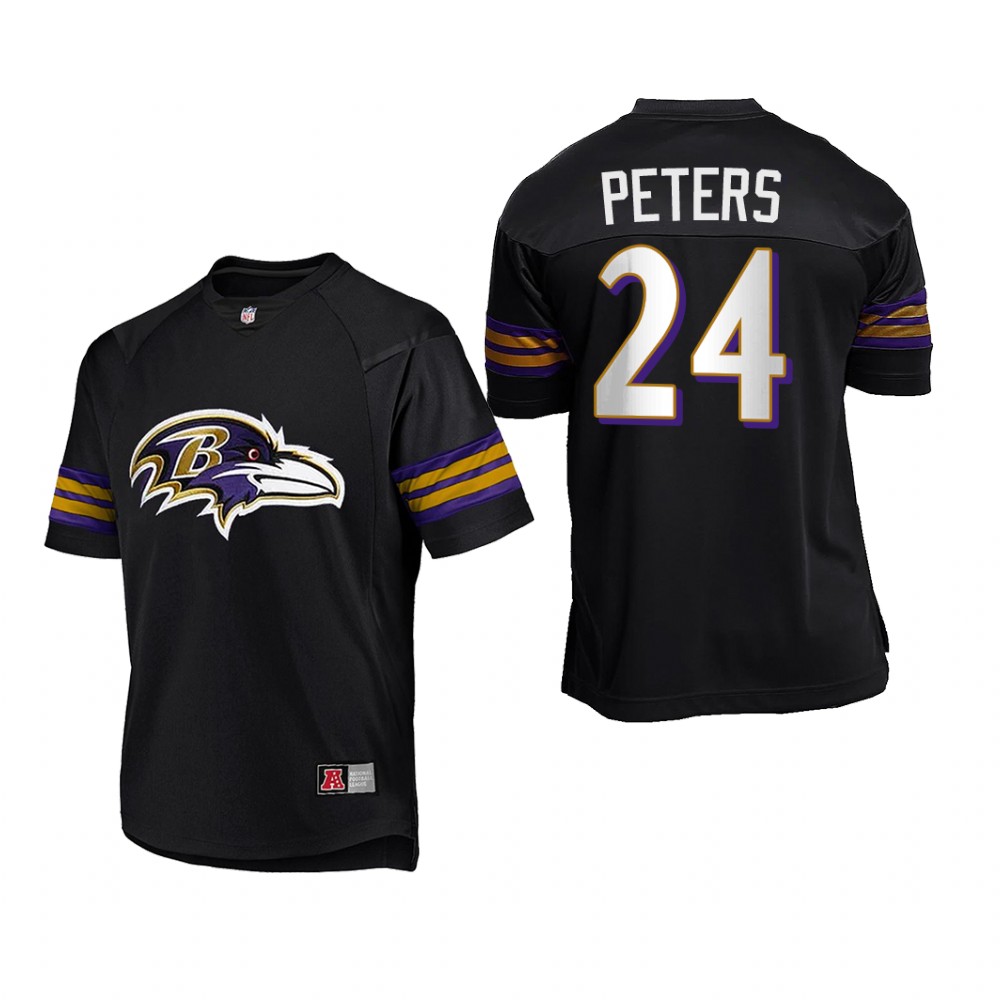 Baltimore Ravens Marcus Peters Black New Season - Men's