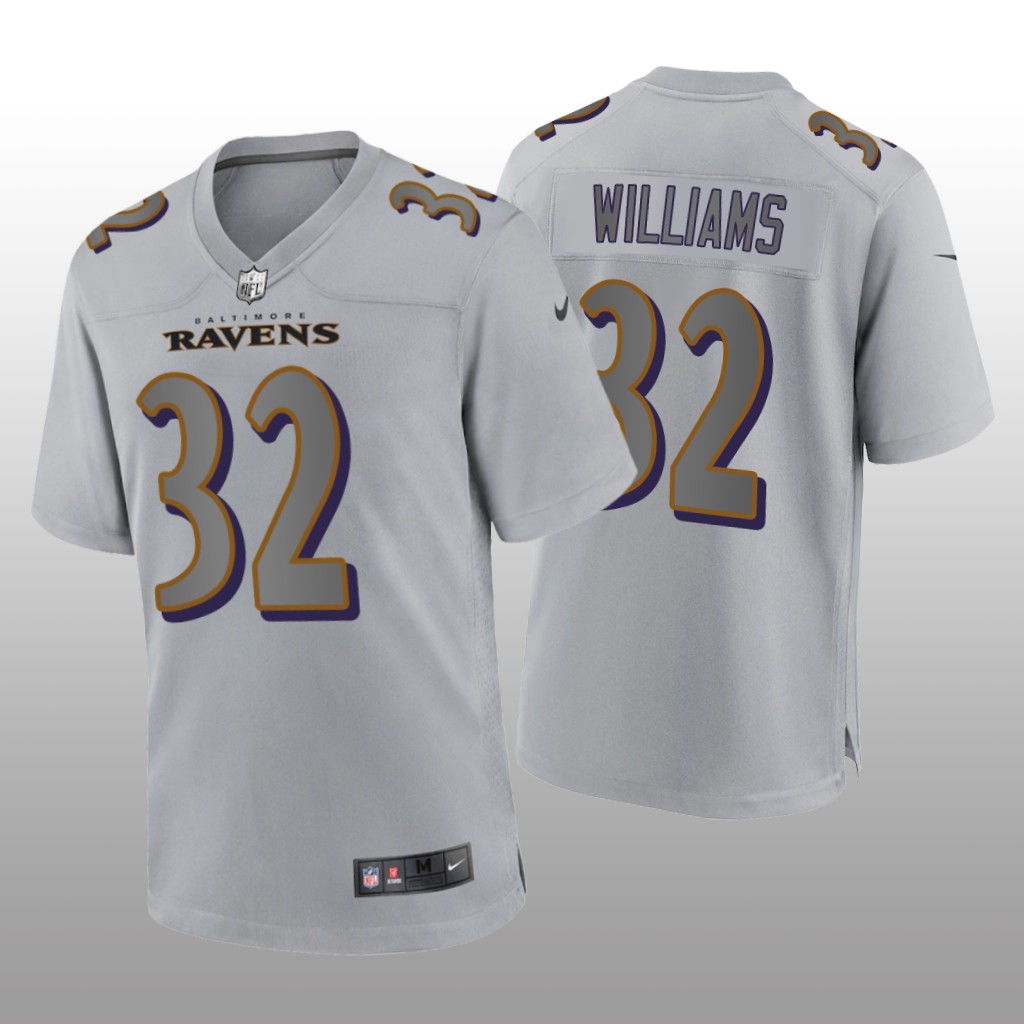 Baltimore Ravens Marcus Williams Gray Jersey Atmosphere Fashion Game - Men's