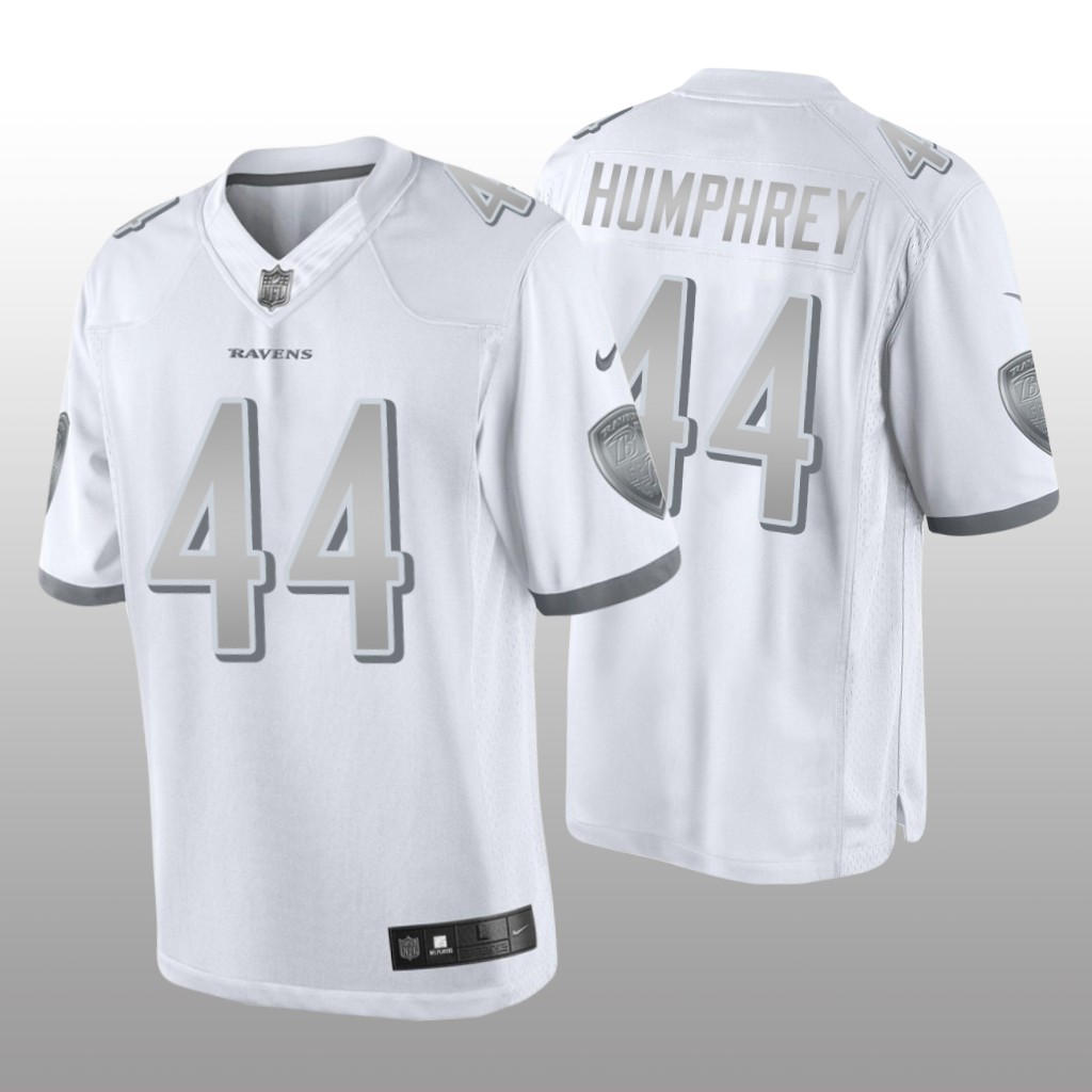 Baltimore Ravens Marlon Humphrey White Jersey Platinum Limited