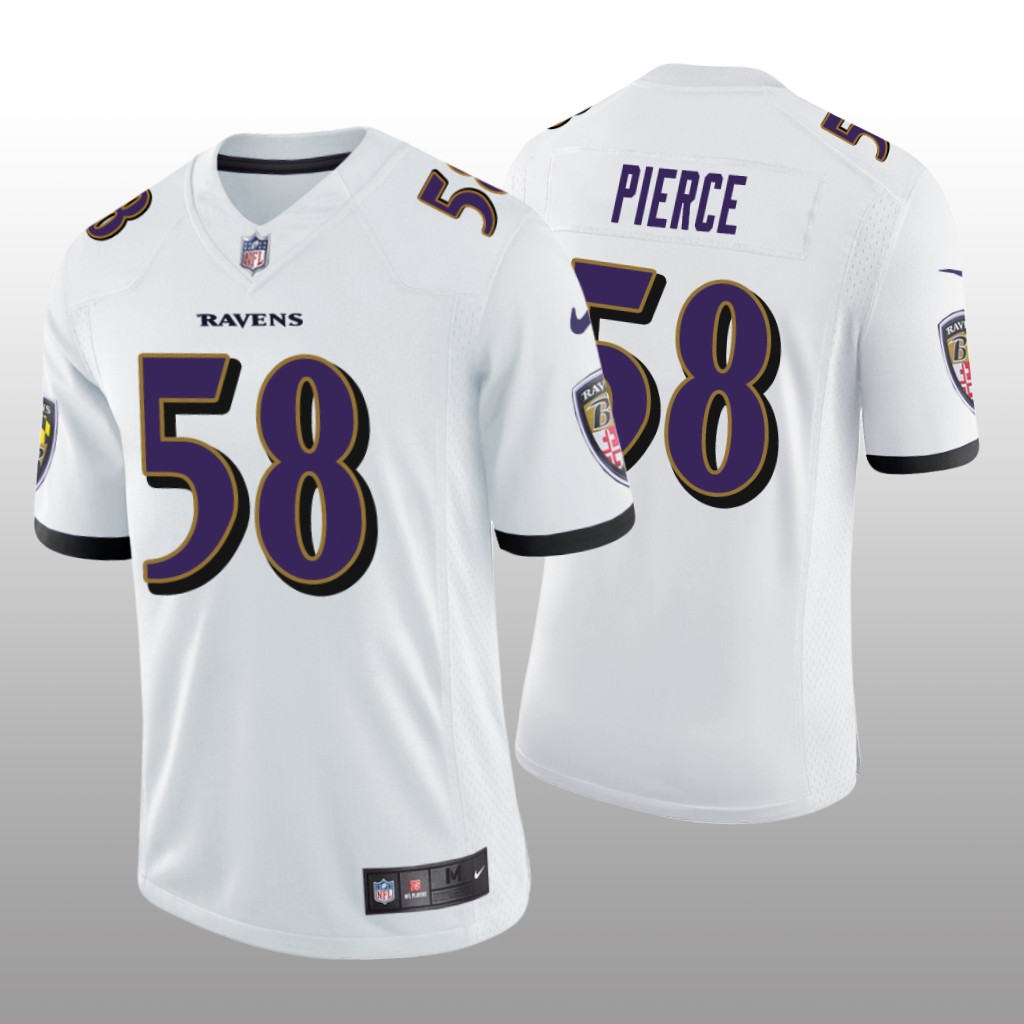 Baltimore Ravens Michael Pierce White Jersey Vapor Limited Vapor Limited - Men's