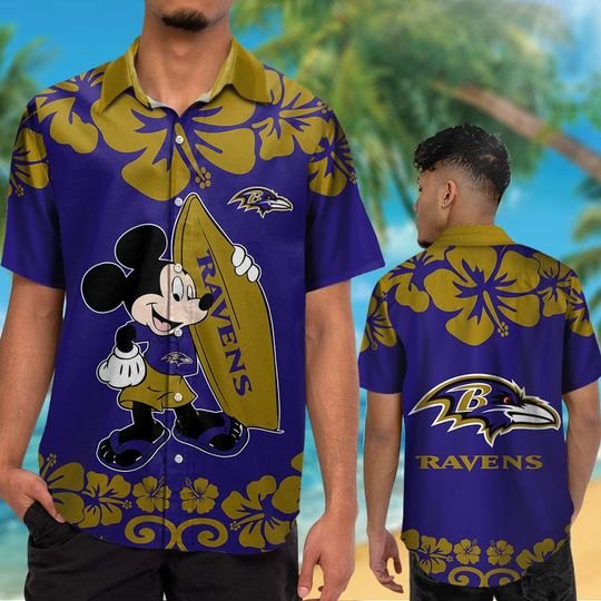 Baltimore Ravens Mickey Hawaiian Shirt