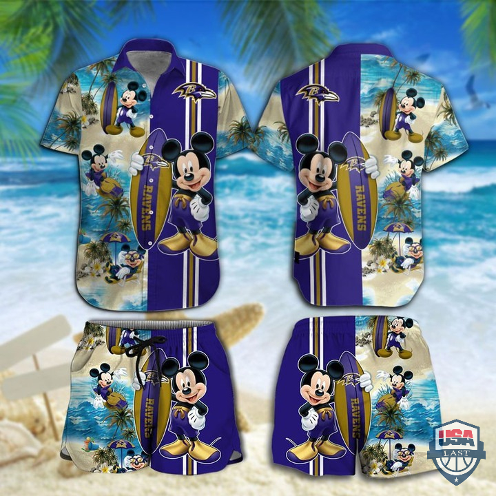 Baltimore Ravens Mickey Mouse Hawaiian Shirt