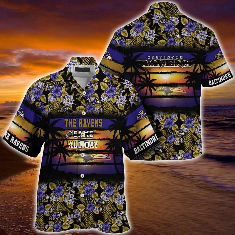 Baltimore Ravens NFL Summer – Hawaii Shirt For This Season – Gift For Sport Lovers Floral Pattern