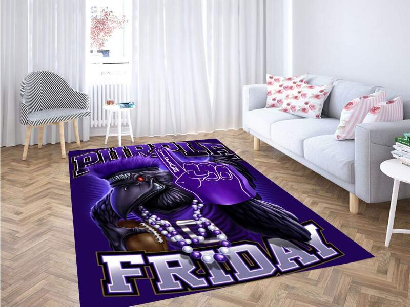 Baltimore Ravens Purple Friday Carpet Rectangle Rug
