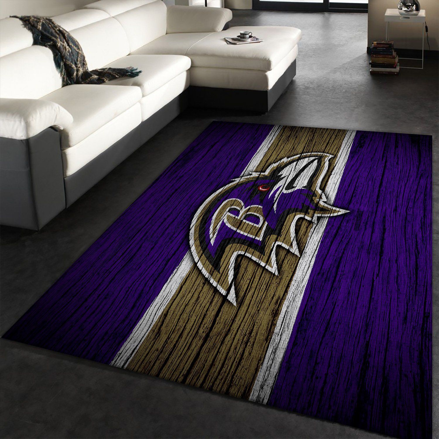 Baltimore Ravens Rectangle Rug – Custom Size And Printing