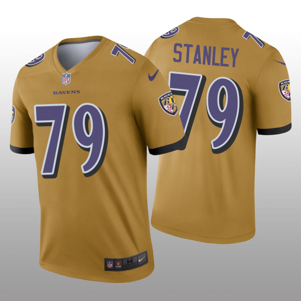 Baltimore Ravens Ronnie Stanley Gold Jersey Inverted Legend - Men's