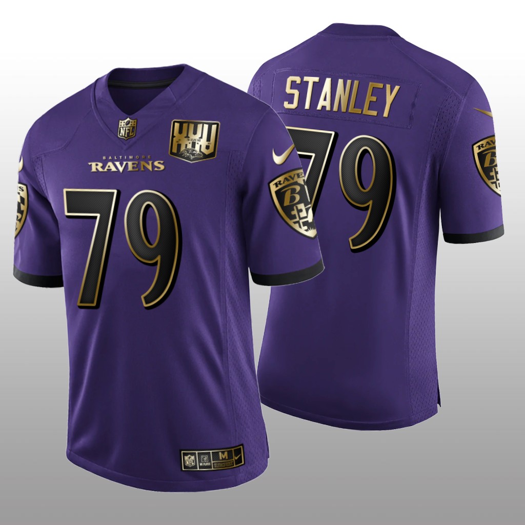 Baltimore Ravens Ronnie Stanley Purple Speed Machine Jersey 25th Season - Men's