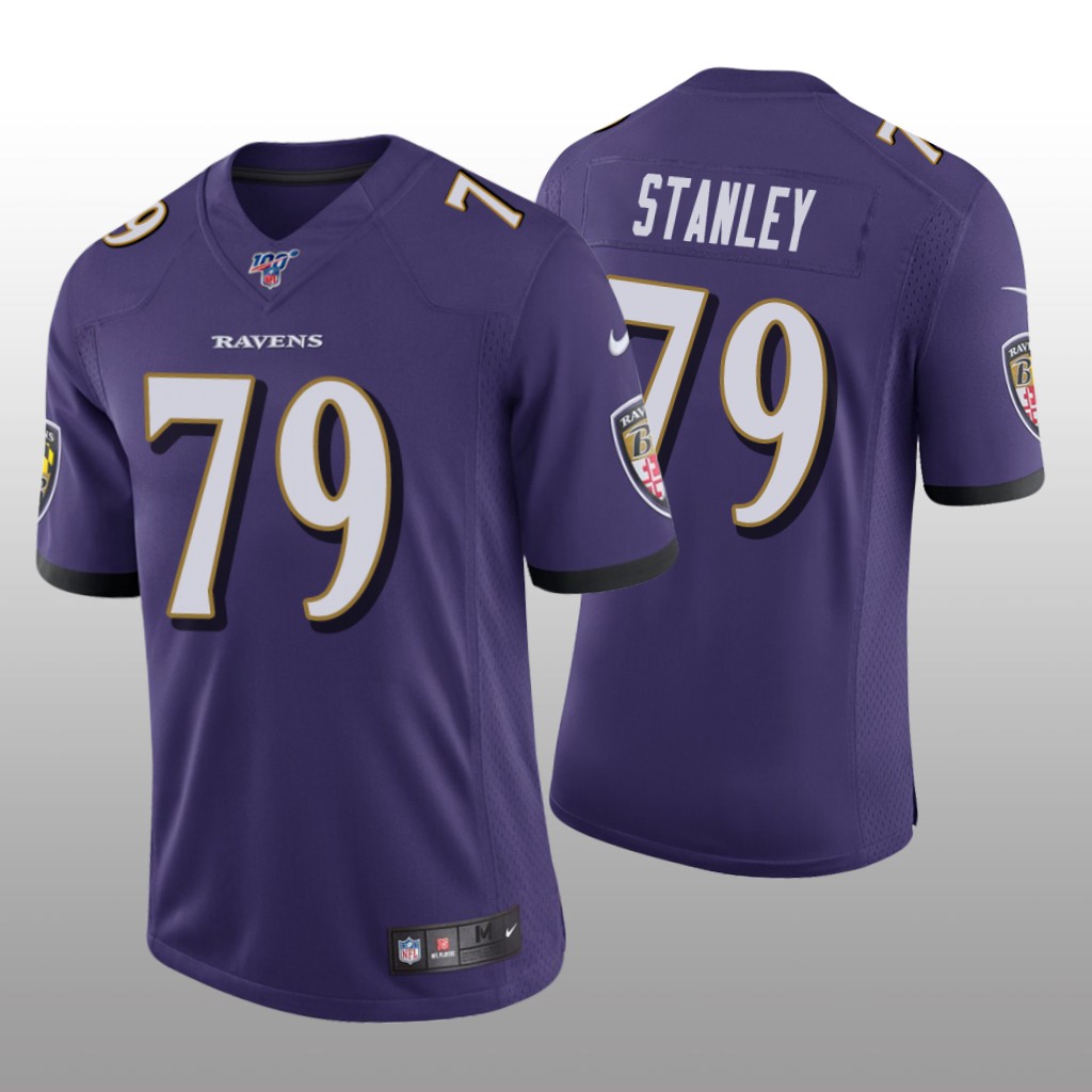 Baltimore Ravens Ronnie Stanley Purple Vapor Limited Jersey 100th Season - Men's