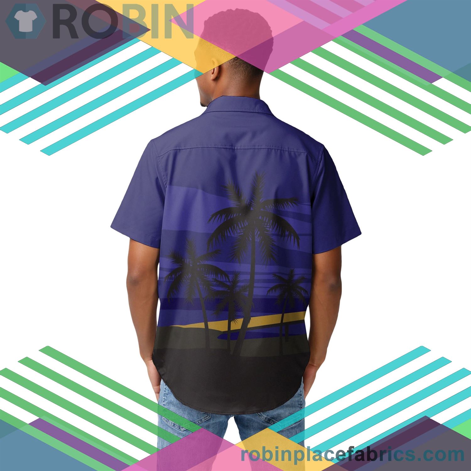 Baltimore Ravens Sunset Up Hawaiian Shirt