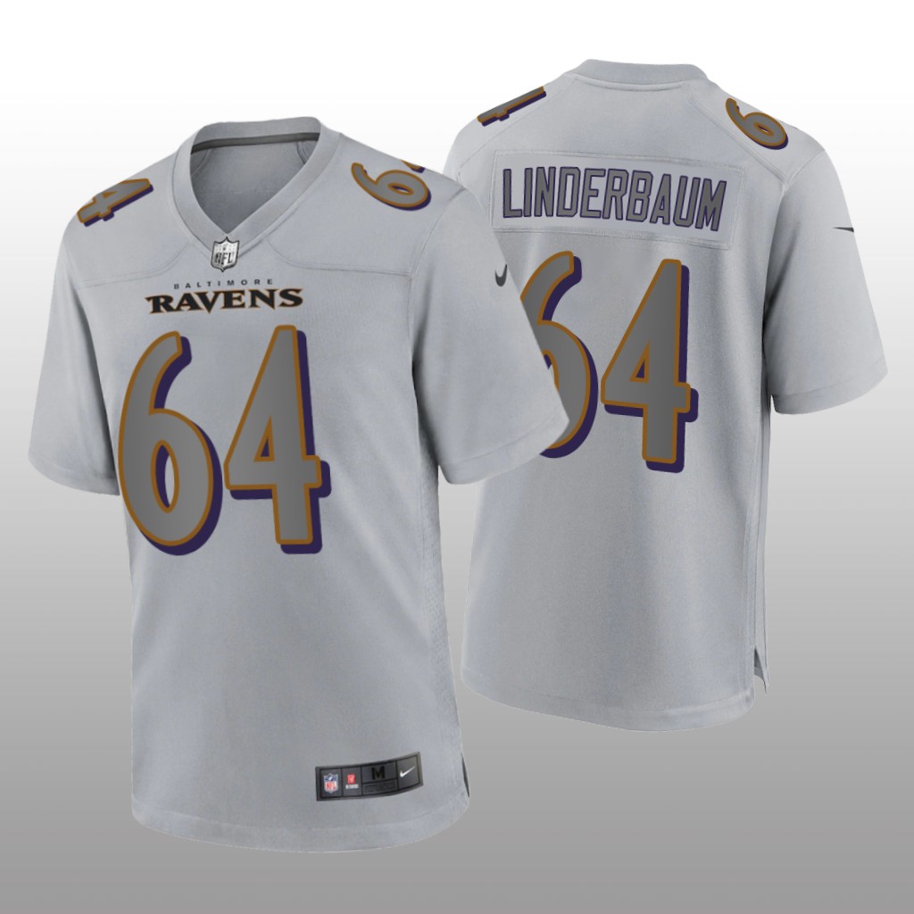 Baltimore Ravens Tyler Linderbaum Gray Jersey Atmosphere Fashion Game - Men's