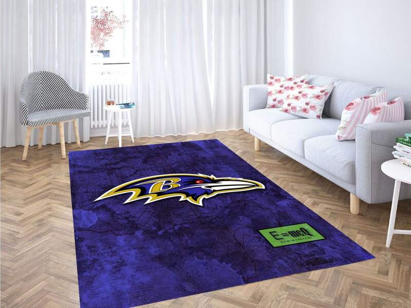 Baltimore Ravens Wallpaper Carpet Rectangle Rug