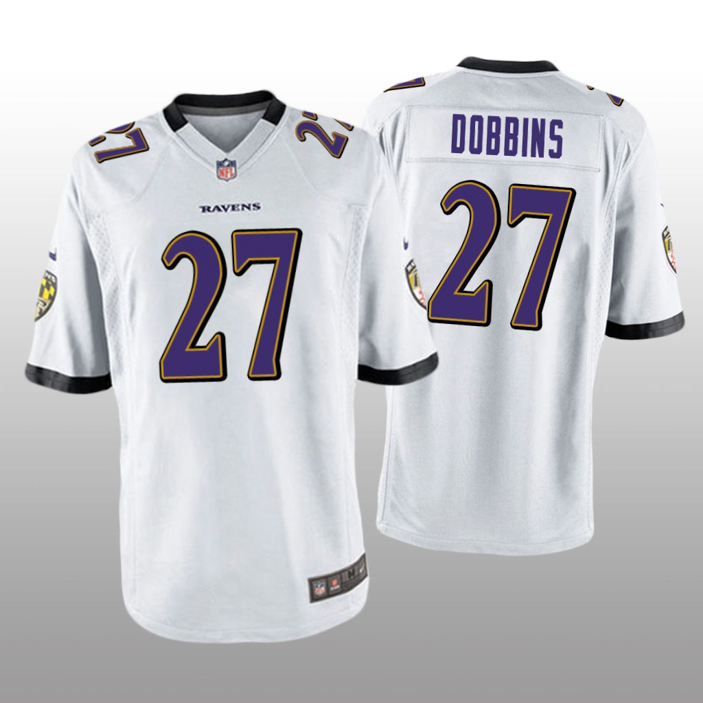 Baltimore Ravens White 2020 NFL Draft J.K. Dobbins Game Jersey