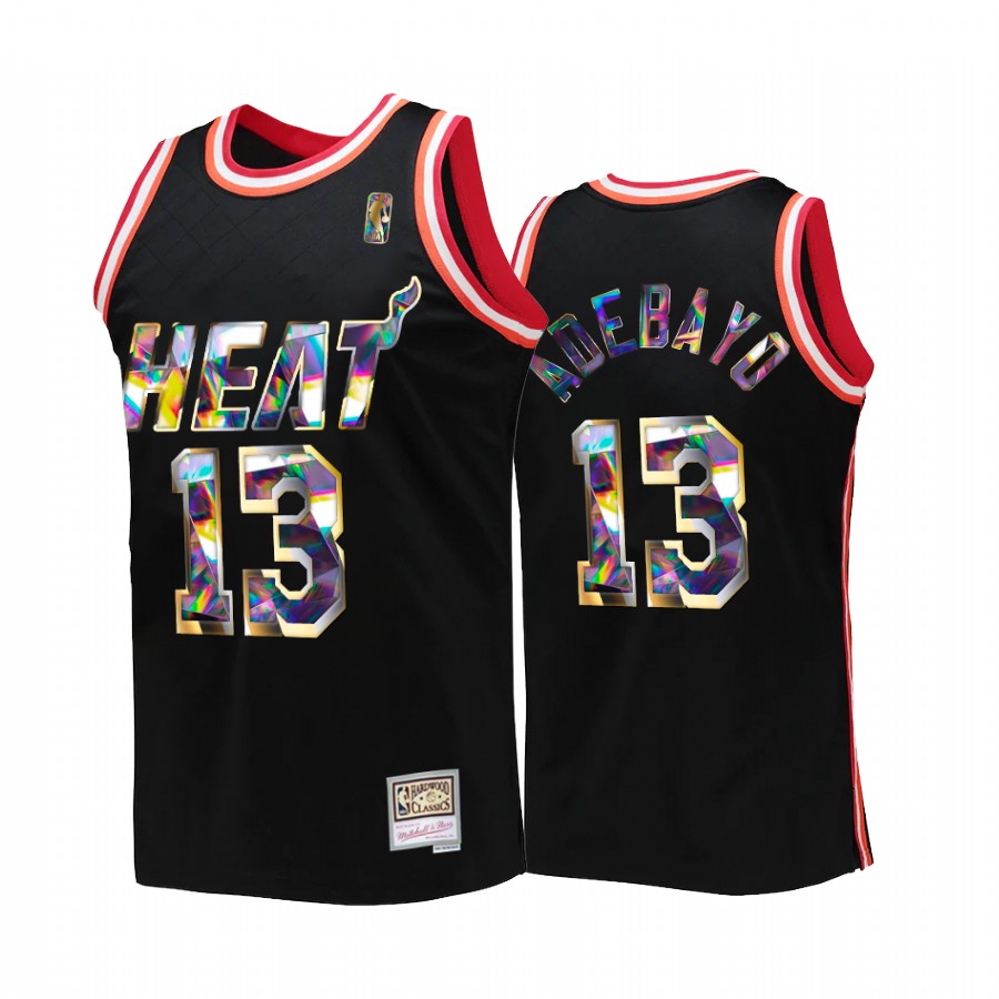 Bam Adebayo #13 Miami Heat NBA 75th Diamond Anniversary Black Throwback Jersey