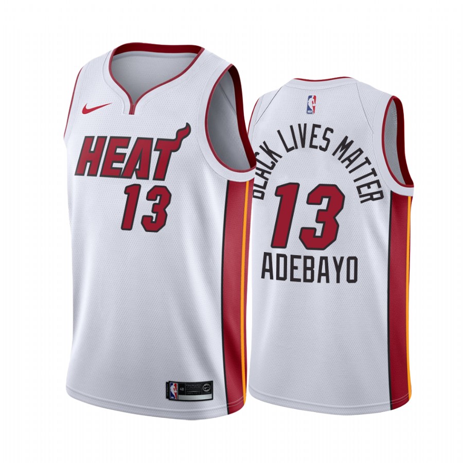 Bam Adebayo Black Lives Matter Heat 2020 Playoffs G2 social justice Jersey