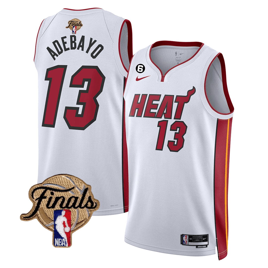 Bam Adebayo Men's Miami Heat 2023 Finals Patch Collection V3 Association Jersey - All Stitched
