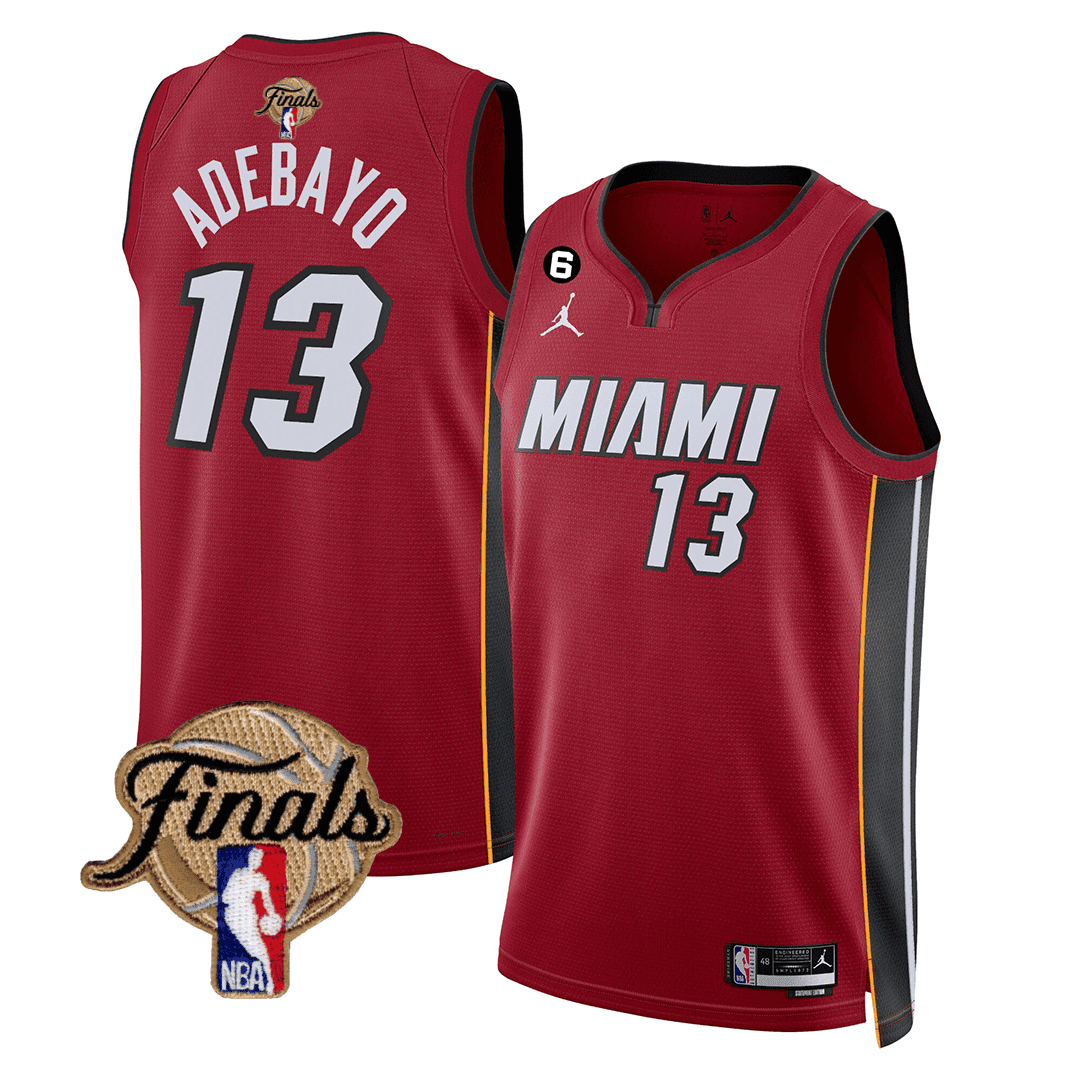 Bam Adebayo Men's Miami Heat 2023 Finals Patch Collection V3 Icon Jersey - All Stitched